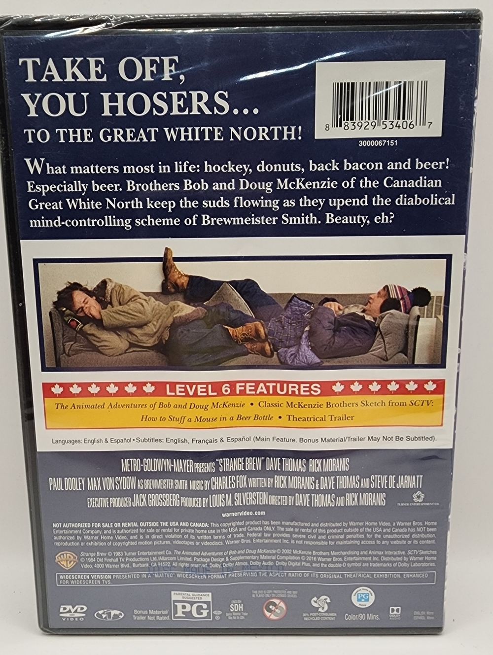 New- Strange Brew (DVD, 1983) Warner Bros. Rick Moranis Dave Thomas - Picture 3 of 3